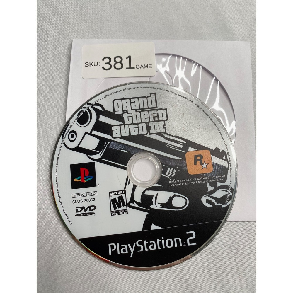 Grand Theft Auto III GTA 3 Sony PlayStation 2